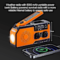 Miniatyrbilde 4 av 5: Opptrekkbar Solcelle Radio Digital Håndsveiv Radio 5000mah Batteri Radio Bærbar Overlevelse Nødradio Am/fm Opptrekkbar Radio DGZD