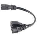 Miniatyrbillede 8 af 8: C14 han til C13 Nema 5-15R hun Y splitter strømledning 1 i 2 ud 10A 250V vandtæt strømforlænger adapterkabel