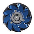 Pikkukuva 1 / 8: 4 tuuman Mecanum Wheel -pyörän oikea alumiini TPU-kumiteloilla teollisuusrobotin osilla
