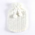 Miniatyrbillede 2 af 5: Vinter Faux Fur Gummi Varm Børne 2 Liter Hånd Fod Varmer Solid Husholdnings Vandpose DGZD Hvid