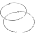 Pikkukuva 1 / 5: 7,6 cm Erittäin Suuret Metalliset Kirjansidontarenkaat/ Irtolehtisidontarenkaat, Helppo Avata Ja Sulkea, 20 Kappaleen Jumbo Hopeiset Pyöreät Suihkuverhorenkaat (80 Mm)-B11