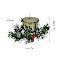 Miniatyrbilde 2 av 5: Juletre Dekorativ Blomst Lysestake Krans Base Lysestake