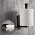 Miniatyrbillede 2 af 5: Selvklæbende Toiletpapirholder, Standløs Toiletpapirholder til Badeværelse og Køkken (Mat Sort)
