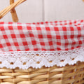 Miniatyrbillede 7 af 8: Flet picnickurv Pilvævet håndkurv Rustik picnicaktiviteter Håndtagskurv