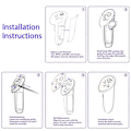 Miniatyrbillede 3 af 5: Til 3 Controller Grip PC Beskyttelsesærme (B)