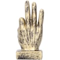 Miniatyrbilde 3 av 8: Harpiks Finger Statue OK Gest Skulptur Skrivebordsornamenter Hjem Retro Dekorasjon Messing Farge
