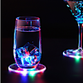 Miniatyrbillede 7 af 8: Gennemsigtig selvlysende Coaster Rund LED Cup Mat Drikkeglas Luminous Mat