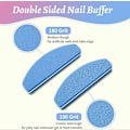 Miniatyrbild 2 av 5: 20 Stycken Nagelbuffer, 100/180 Grit Nagelbuffer Nagel Slipblock, Professionell Poleringsfil för Slipning av Akryl- eller Gelnaglar Naturlig Blå