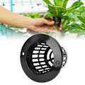 Miniatyrbillede 3 af 8: 50 stk. PP Hydroponics Net Pot Jordløs Dyrkning Blomster Plantning Gro Mesh Kurv Sort