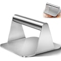 Miniatyrbillede 1 af 5: Barbecue Burgerpresse i rustfrit stål, non-stick burgerfremstiller, grillpresser i rustfrit stål, kraftig