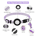 Miniatyrbild 5 av 5: Reflekterande Katt Halsband GPS-Tracker Justerbart Litet Hundhalsband Svart