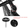 Miniatyrbillede 3 af 8: Cykelstamme Top Cap Computer Stopur Holder til Garmin/Bryton/Cateye (sort)