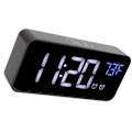 Miniatyrbild 8 av 8: LED Digital Väckarklocka Termometer med Snooze USB Laddning Sovrum Kontor DekorationSvart
