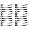 Miniatyrbillede 2 af 8: 20 stk Black Snap Electrode Wire Elektrode Bly ledninger til TENS Machine Digital Treatment Machine 2 Tommer
