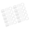 Miniatyrbild 2 av 5: 7 x 10 Set Nylon BH-band Justerare Slider/Krokar/O-Ring Underkläder Hantverk--