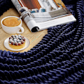 Miniatyrbillede 3 af 5: Fleece Tæppe Fuzzy til Sofa Premium Blødt, Fluffy, Sherpa Stof Hyggeligt Plysbetræk til Seng, Sofa (Navy Blå, 150x200 cm)