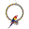 Miniatyrbild 1 av 5: Fågelgunga, Hängande Leksaker för Burar Bomullsrepsgunga Bittålig Sittpinne Leksak Papegojleksak Motverkar Uttråkning för Undulater, Nymfparakiter, Conures, Finkar, Små