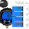 Miniatyrbild 2 av 5: Däcktrycksmätare Digital Däcktestare Display Lufttryck Manometer Snabbkoppling Koppling Gänga