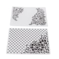 Miniatyrbild 2 av 8: 2 st plastpräglingsmapp Clear Concave Convex Texture DIY Craft Mallar för inbjudningar Kuvert Kort