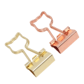 Miniatyrbillede 6 af 8: 100 stk Cat Binder Clips til Student 2 Farver Stærk Klemmekraft Rustfast Metal Kontor Binder Clips til Dokumenter