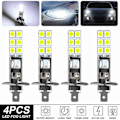 Miniatyrbilde 2 av 5: 4 stk. H1 6000K Super Hvite 80W LED-frontlyspærer Kit Tåkelys Kjørelys-B13