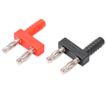 Miniatyrbillede 2 af 8: U36 4mm dobbeltrækket bananstik rød kobber vibrationsbestandig holdbart rød sort kortslutningsstik