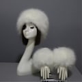 Miniatyrbillede 2 af 3: Falsk Pels Fluffy Hånd- og Benvarmere Sæt - 2 stk., Armbånd Ankel Manschetter, Kostume Tilbehør - Farve 4