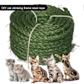 Miniatyrbild 2 av 5: Natur Sisal Rep Slitstark Ersättningstråd för Klösbräda DIY Hantverk Zekai Grön M