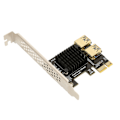 Miniatyrbillede 3 af 8: PCI E 1 til 2 Riser Card PCI E 1X til 2 Ekstern PCI E USB 3.0 udvidelseskort til Bitcoin Ethereum Mining Black Board