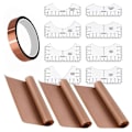Miniatyrbilde 1 av 5: 3 PTFE-ark for varmepresse, 8 T-skjorte-guide, 1 varmebestandig tape