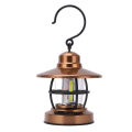 Miniatyrbilde 7 av 8: Hengende lanterne camping vintage krokdesign en knappbryter 3 COB batteridrevet hagelampe