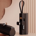 Pikkukuva 5 / 8: Kannettava virtapankki 5000mah Pieni koko Kannettava piirretty Mini kannettava laturi älypuhelimeen Musta TypeC-liitäntään