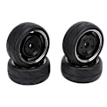Miniatyrbilde 3 av 8: RC Drift Hjul Aluminiumlegering Nav Gummi Dekk Bedre Grep Slitasjebestandig 1/10 RC Drift Bil Dekk for 1/10 RC Drift Bil Svart