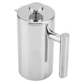 Miniatyrbilde 7 av 8: Dobbelvegget kaffetrakter i rustfritt stål, franskpresset tekanne med filter (800 ml)