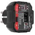 Miniatyrbilde 6 av 8: HT106D Digital Display Socket Detector Bærbar Fase Strøm Polaritet Tester EU Plugg 110-220V