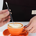 Miniatyrbild 2 av 8: Rostfritt stål färg latte dra blomma nål kaffe konst penna DIY latte dekorationsverktyg svart