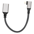 Miniatyrbillede 5 af 8: HD multimedie interfacekabel 4K 60Hz han til hun mikro til HD multimedie interface kabel til pc kamera projektor venstre 0,2 meter / 7,87 tommer