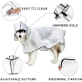 Miniatyrbillede 2 af 5: Vandtæt gennemsigtig hunde regnfrakke med justerbar hætte og elastiske manchetter - ideel til mellemstore og store hunde (9XL)