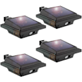 Miniatyrbild 1 av 4: 4-pack 25 LED Solcellsdrivna Hängrännelampor med PIR-sensor, Svart, 2W Kallvitt Ljus