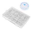 Miniatyrbillede 7 af 8: 1850 stk 4x7 mm runde akrylperler Bogstavnummer Hjerteperler til smykkefremstilling tidlig uddannelse