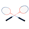 Miniatyrbillede 6 af 8: Badminton Ketsjer Sæt Letvægts Jernlegering Et Stykke Dobbelt Ketsjere med Opbevaringspose til Begyndere