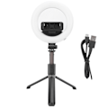 Miniatyrbillede 1 af 8: L07 Bluetooth Selfie Stick Bærbar 5in Ring Fyld Lys Stativ til Live Broadcast Bracket