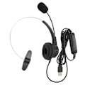 Miniatyrbillede 8 af 8: USB-headset med mikrofon, støjreduktion og volumenkontrol til forretningsmøder, Skype, telefonopkald, callcenter og kontor