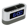 Miniatyrbild 2 av 8: Digital kalender tidsminnesfunktion 12H 24H läge pennhållare funktion LED elektronisk väckarklocka för hem blå