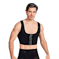 Miniatyrbilde 3 av 3: Brystkompresjonsvest for menn - Slankende Body Shaper Underwear36 Svart