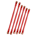 Pikkukuva 7 / 8: 6 kpl RC-auton metalliset vetovarret, kulutusta kestävät metalliset jousitusvarret Axial RBX10 1/10 RC-kローラutolle, punainen