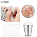 Miniatyrbillede 5 af 8: Neglestempelskraber blød silikone klar stempel DIY neglekunst stempling værktøjssæt N5322