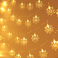 Miniatyrbild 8 av 8: 5PCS LED-slingljus Varmvit Gardin Fe-ljus för Sovrum Bröllopsfest Dekorationer Slott 1,8m 10LED 2 Sektioner Lång Ljus
