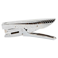 Miniatyrbillede 1 af 5: Let desktop hæftemaskine med hæfteklammer, hæftemaskine til kontor, let at fylde ergonomisk skrivebordshæftemaskine i metal, (sølv)