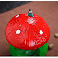 Miniatyrbilde 5 av 5: 12*10cm Søte Sopper Røkelsesbrenner Foss Bakover Røkelsesbrenner Kreativ Resin Øse Teseremoni Sandeltre Hjem Bakstrøm Grønt Resin Materiale